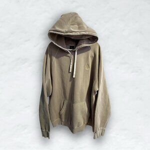OVO Beige Distressed Washed Style Pullover Hoodie | October's Very Own | Drake